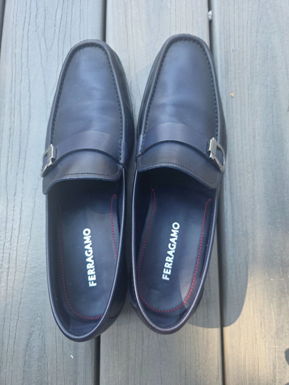 Ferragamo Caspian Loafers Blue Calf